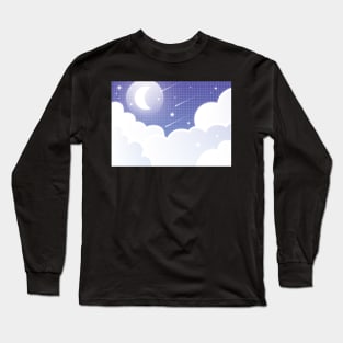 Lofi Dream Sky Grid Long Sleeve T-Shirt